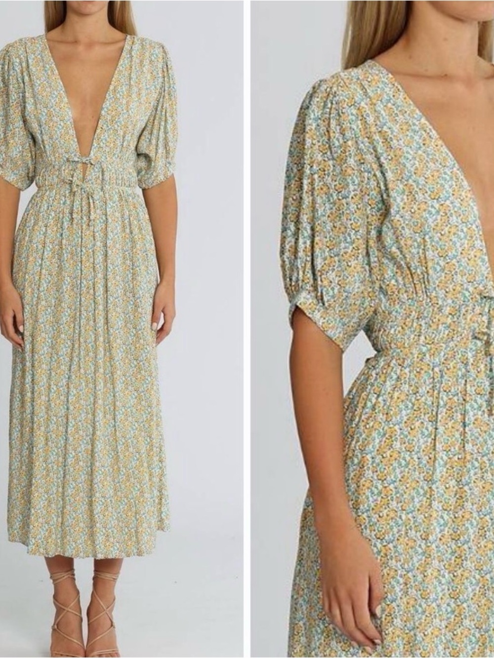 Faithful The Brand Patrinico Midi Dress Sabinosa Floral Print